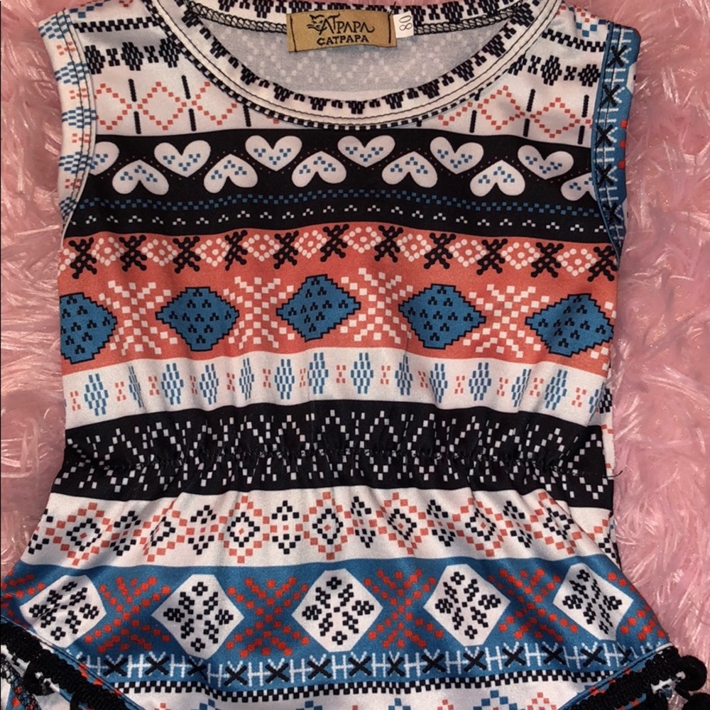 Beautiful boutique romper with poms - Picture 4 of 4